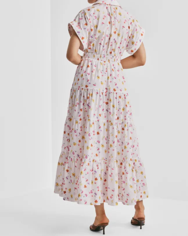 Poplin Shirt Dress Morning Bloom