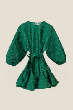 Poppi Metallic Dress Green