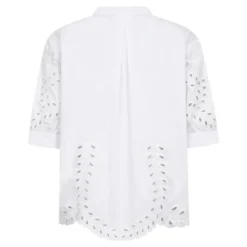 Poppy Emb V-Shirt White