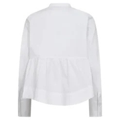 Poppy LS Flare Blouse White