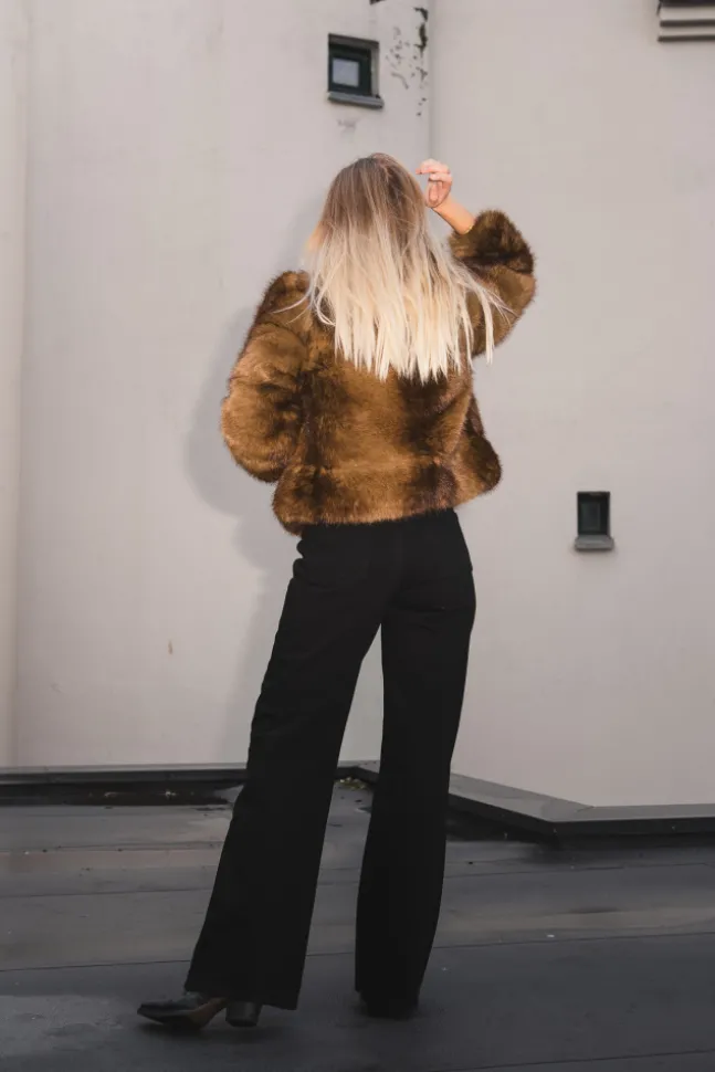 Posh Short Coat Dark Brown