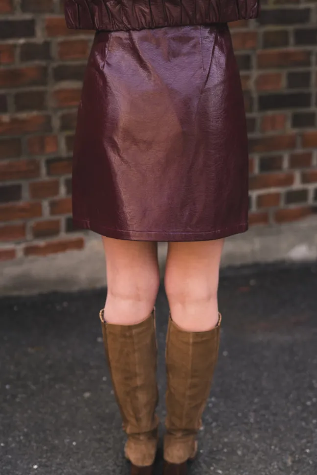Posy Skirt Winered