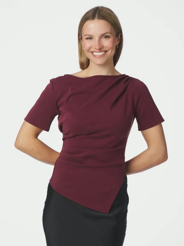 Rasmine Soft Blouse Wine
