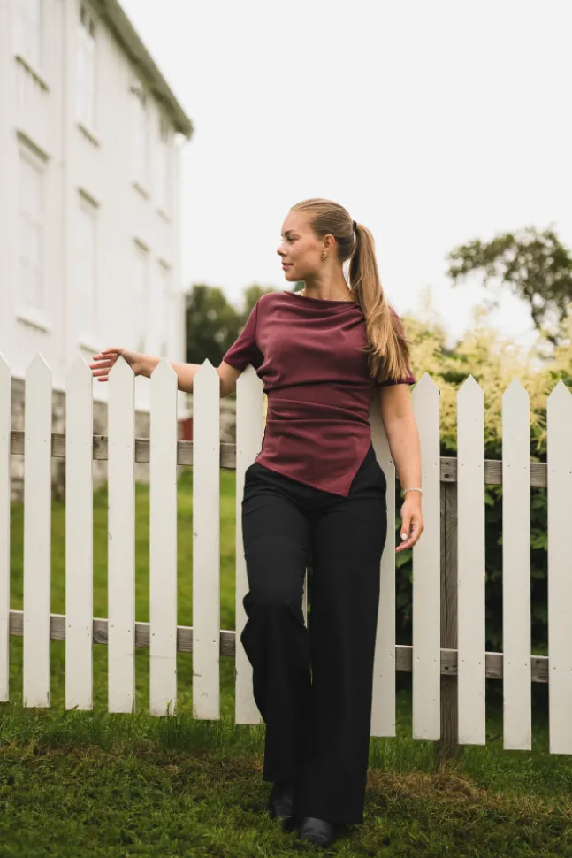 Rasmine Soft Blouse Wine