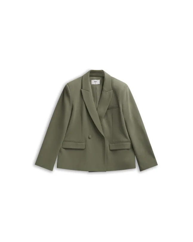 Refined Blazer Olive Green