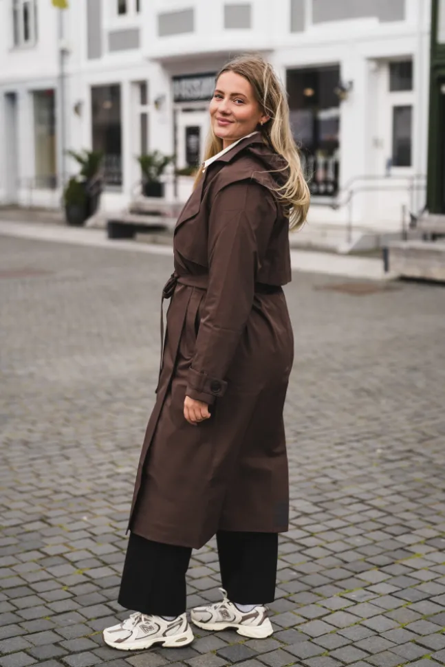 Regndråpe Trench Coat Brown