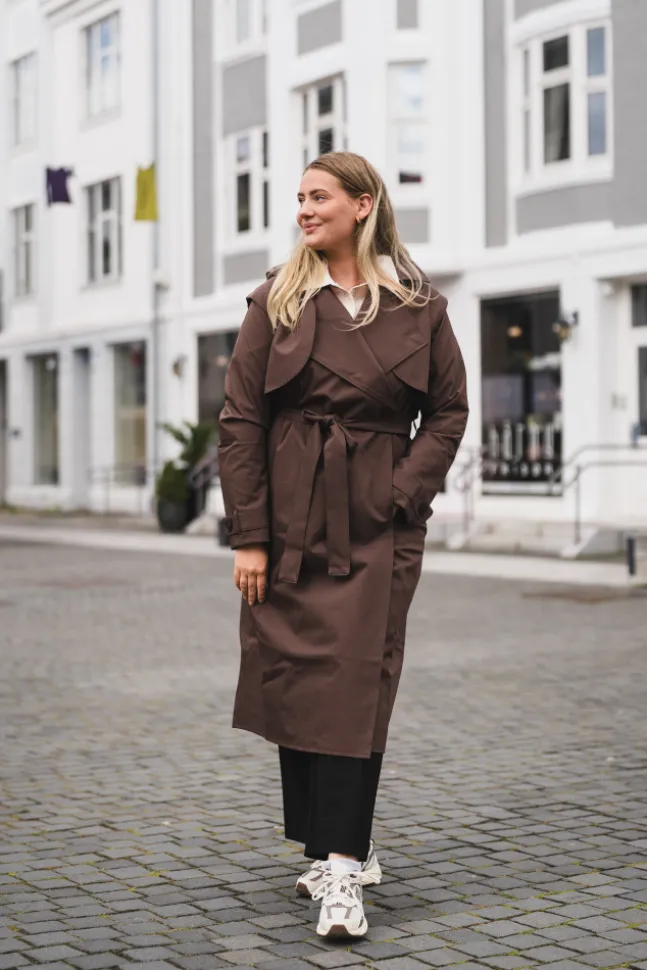 Regndråpe Trench Coat Brown