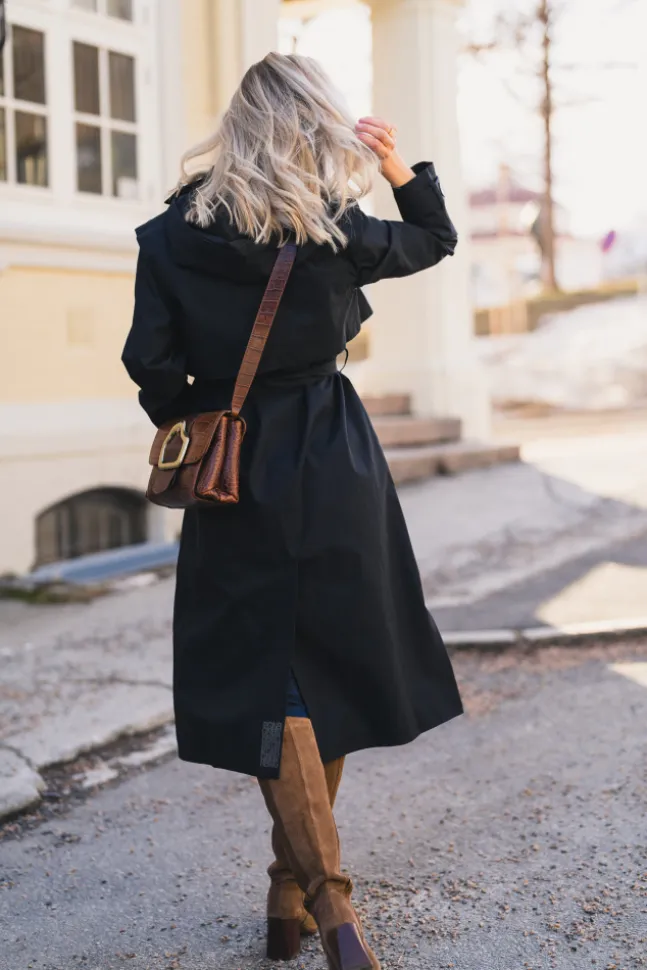 Regndråpe Trench Coat New Black