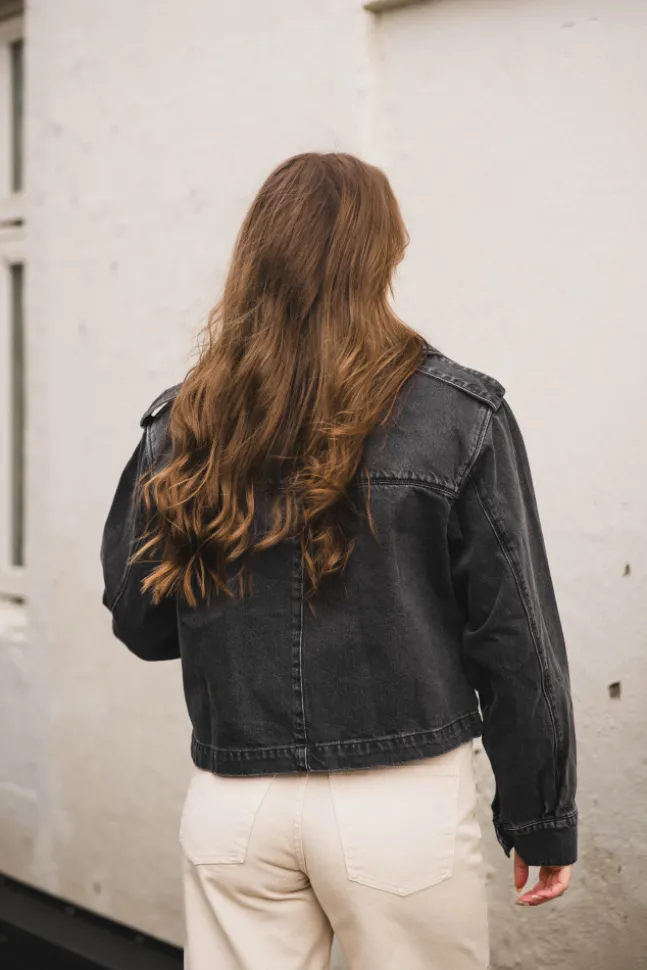 Reign Denim Jacket Graphite Grey