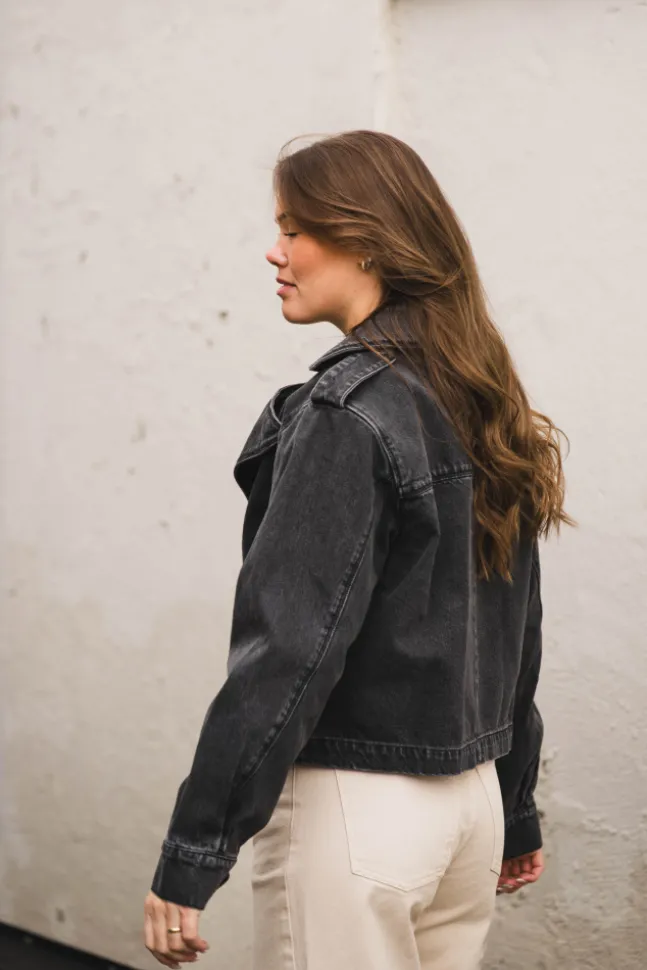 Reign Denim Jacket Graphite Grey