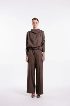 Reign Tailored Structured Pants Mole Stripe