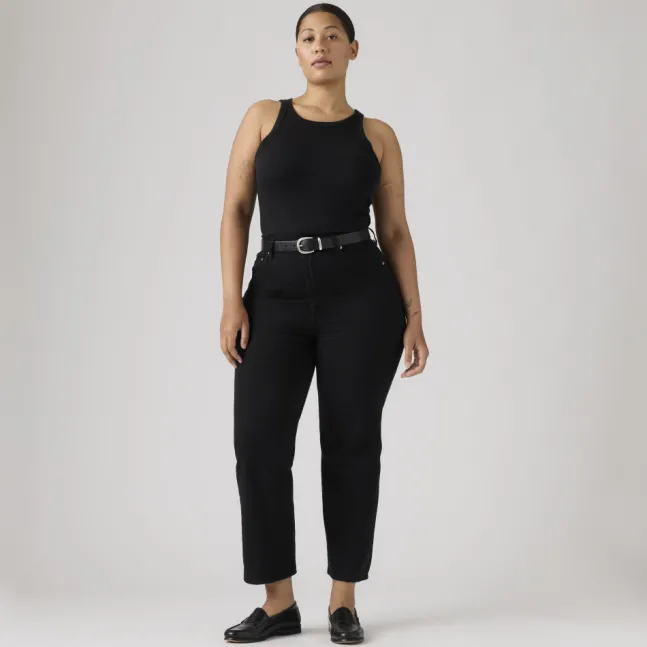 Ribcage Straight Ankle Jeans Black Sprout