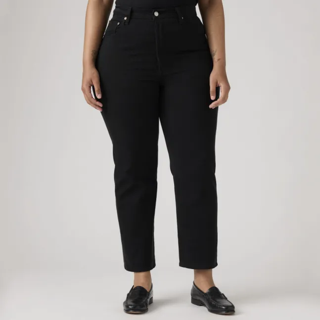 Ribcage Straight Ankle Jeans Black Sprout