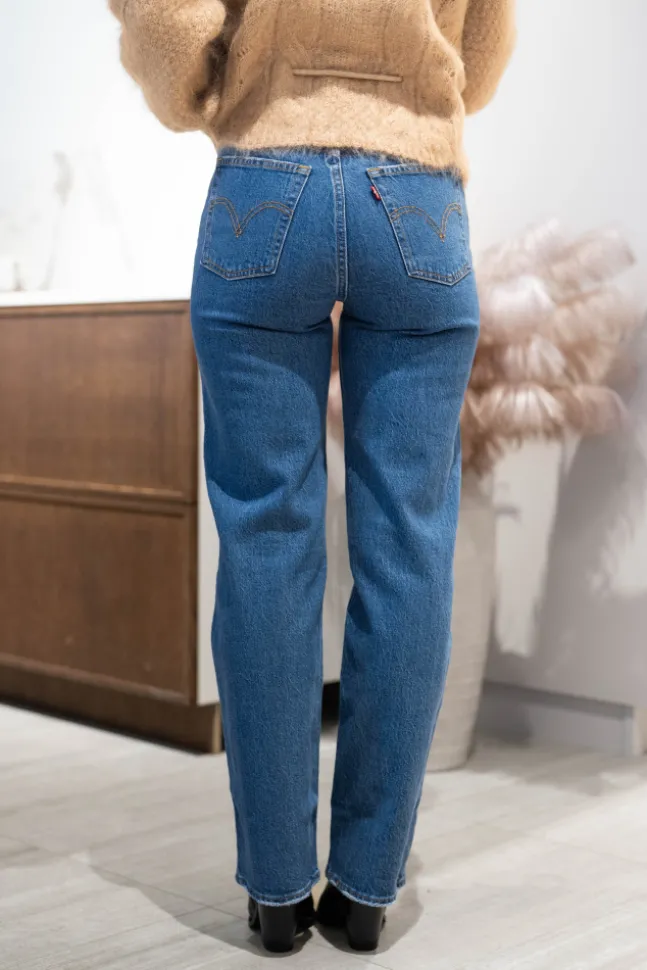 Ribcage Straight Ankle Jeans Jazz Pop