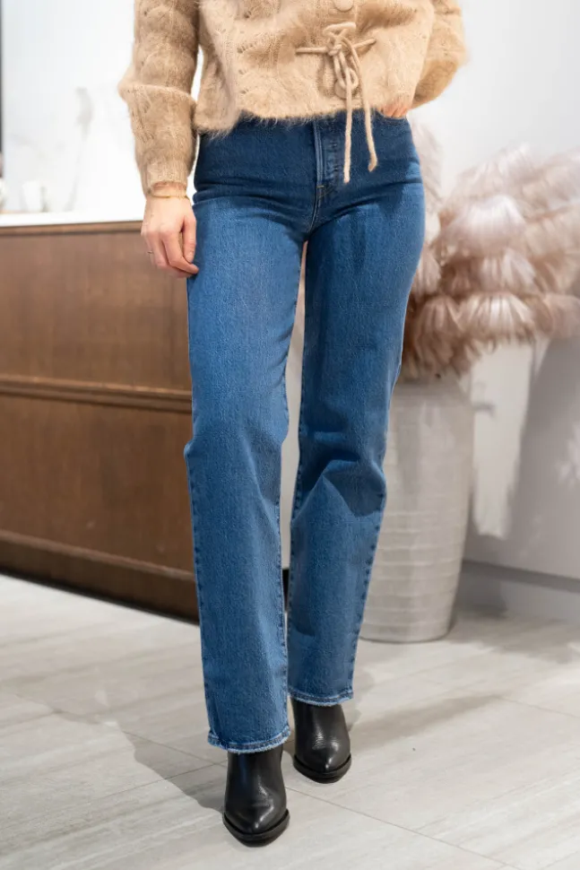 Ribcage Straight Ankle Jeans Jazz Pop