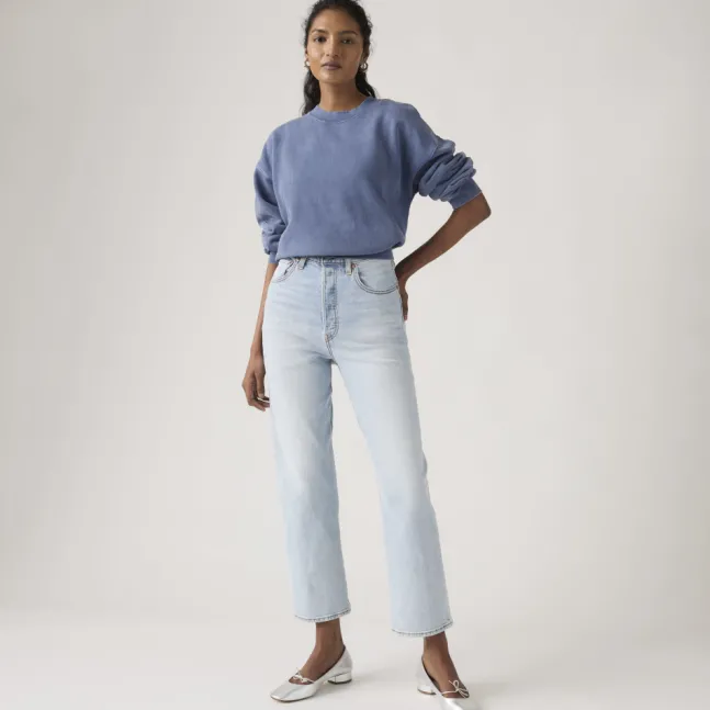 Ribcage Straight Ankle Light Indigo Filter Her