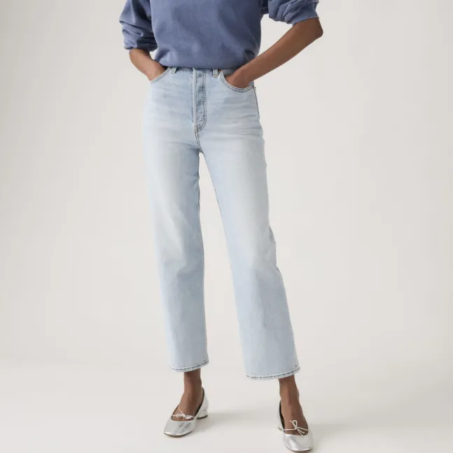 Ribcage Straight Ankle Light Indigo Filter Her