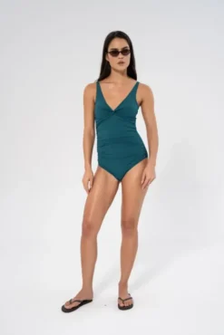 Rib Simi Swimsuit Lagoon