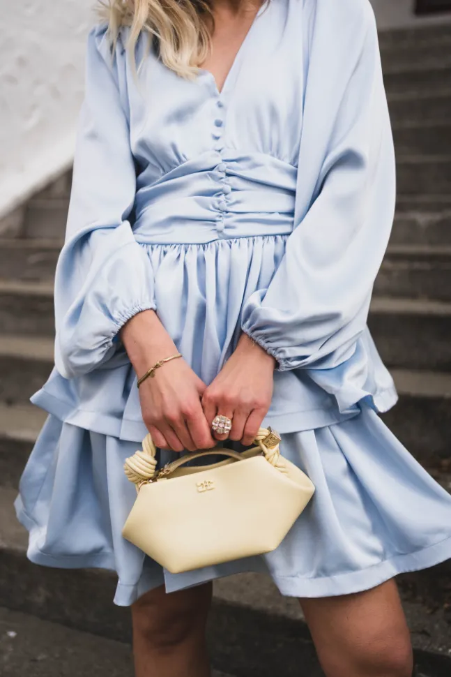 Rivana Heavy Sateen Dress Light Blue