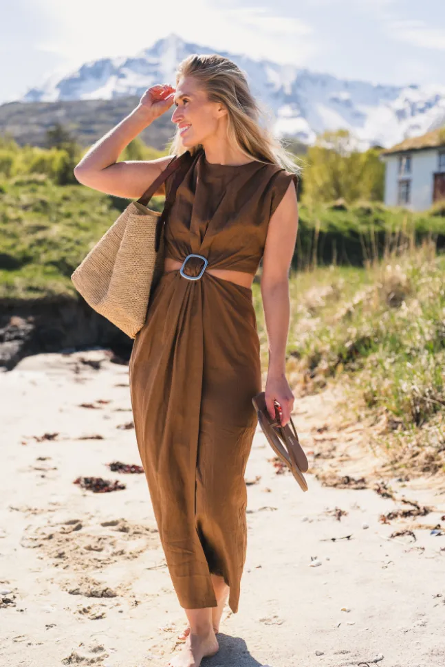 Riviera Dress Chestnut Brown