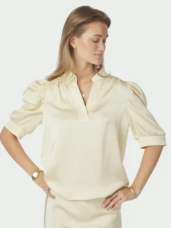 Roella Heavy Sateen Blouse Light Yellow