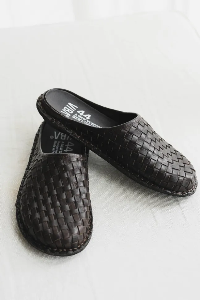 Roma Woven Leather Cocoa Brown