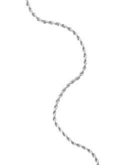 Rope Chain Necklace Silver