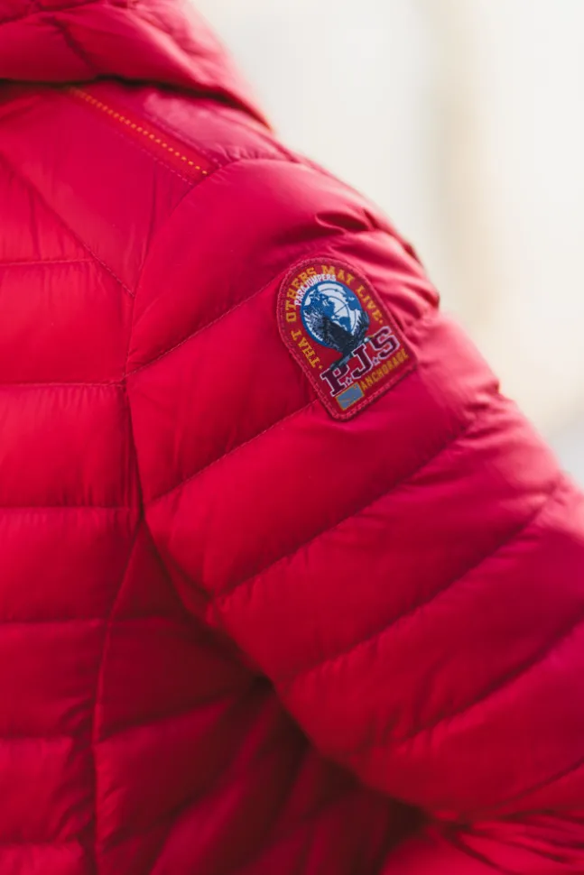 Rory Hooded Down Jacket Cherry Red