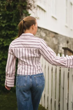 Rosa Wide Stripe Shirt Light Pink