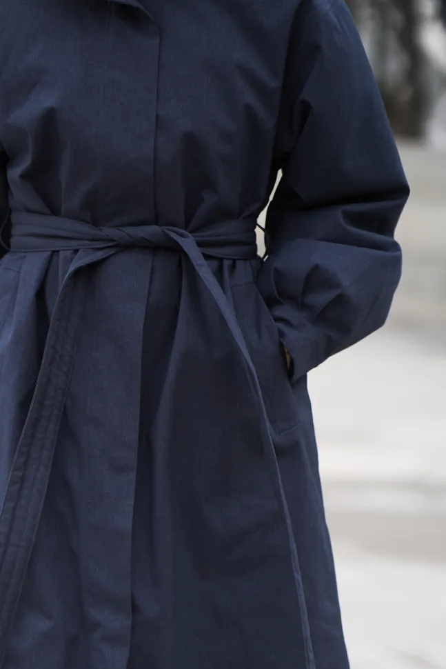 Rossby Maxi Coat Dark Navy