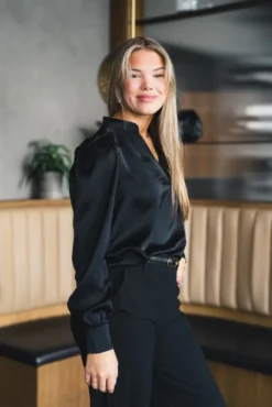 Rosslyn Heavy Sateen Blouse Black