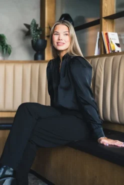 Rosslyn Heavy Sateen Blouse Black