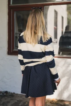 R Rugger Navy Striped