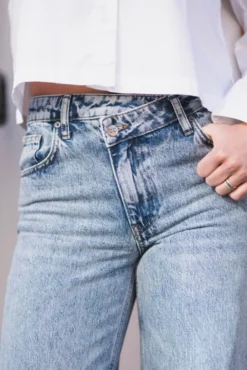 Ruthie Asym Wide Jeans Denim Blue