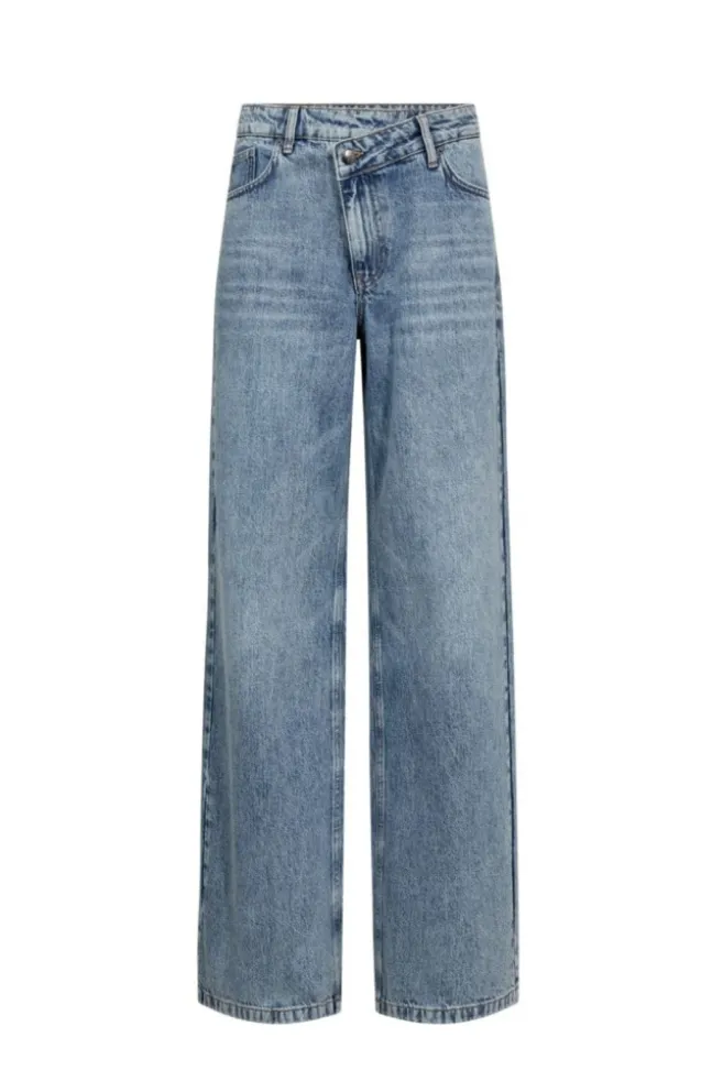 Ruthie Asym Wide Jeans Denim Blue