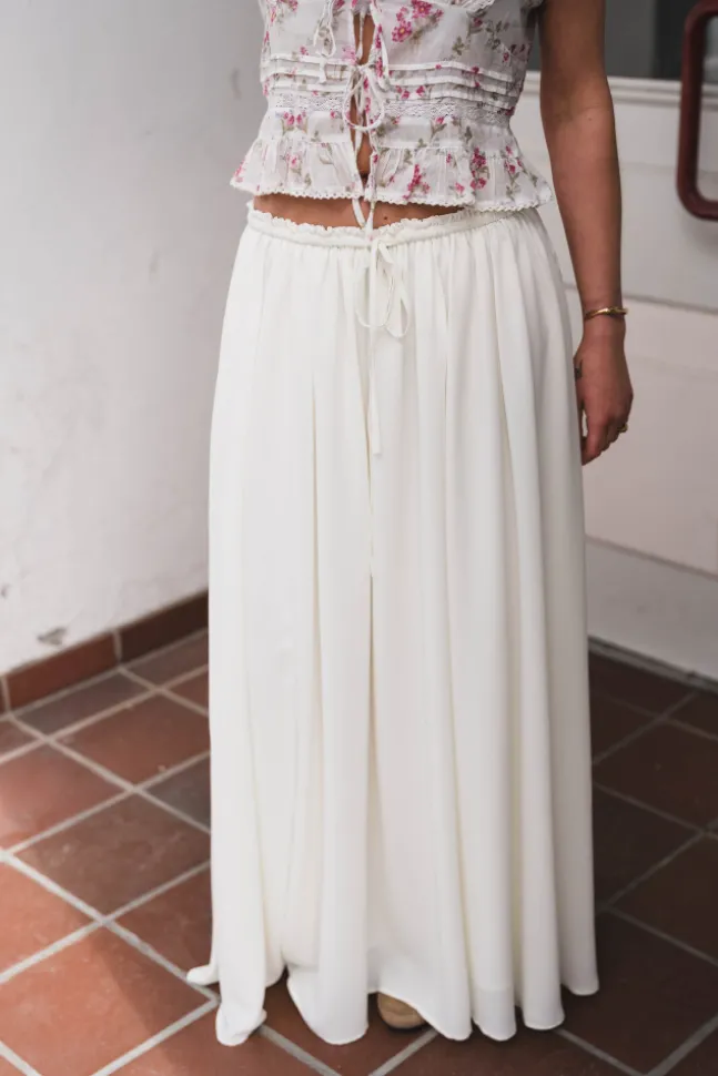 Sabria Chiffon Skirt Offwhite