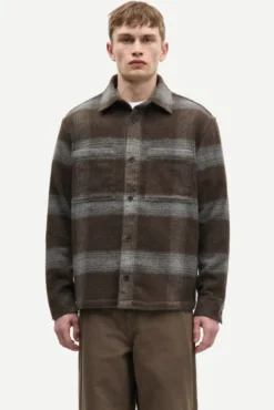 Sacastor X B Overshirt 15848 Brown Melange Check