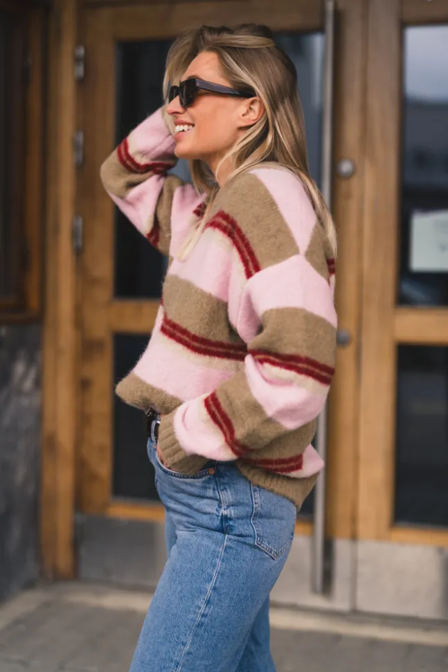 Sajeanne Sweater 15425 Lead Gray Stripe