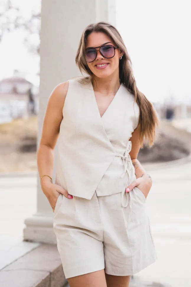 Samara Ramie Waistcoat Natural