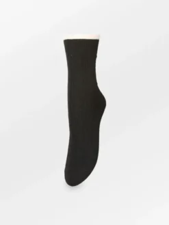 Scallop Sock Black Melange