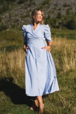 Scarlett Short Stripe Light Blue