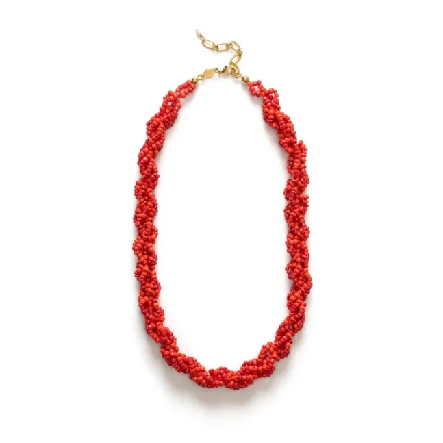 Scarlet Wave Necklace Bright Red