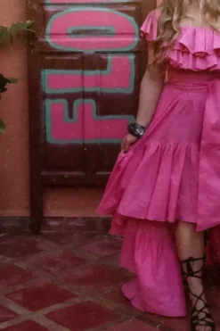 Senorita Cotton Dress Pink