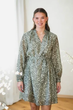 Seraphina V Dress Egret Flower