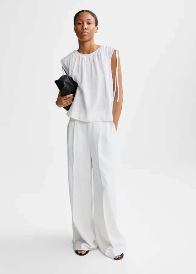 Sharon Linen Trouser White