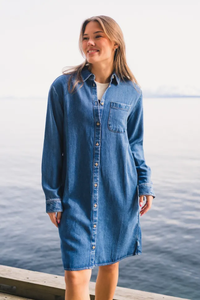 Shirt Dress Coastal Sky