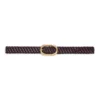 Signature Link Belt Braided Fig Burgundy