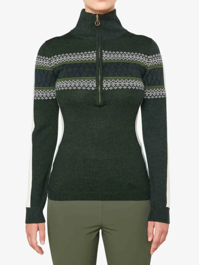 Signature 1/4 Zip Olive Green