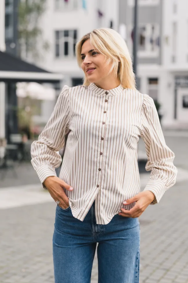 Sigrid Stripe Shirt Bone