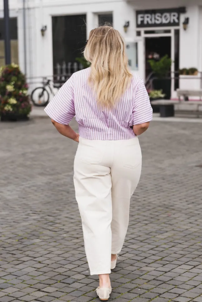 Sigrid Stripe SS Shirt Rosebloom